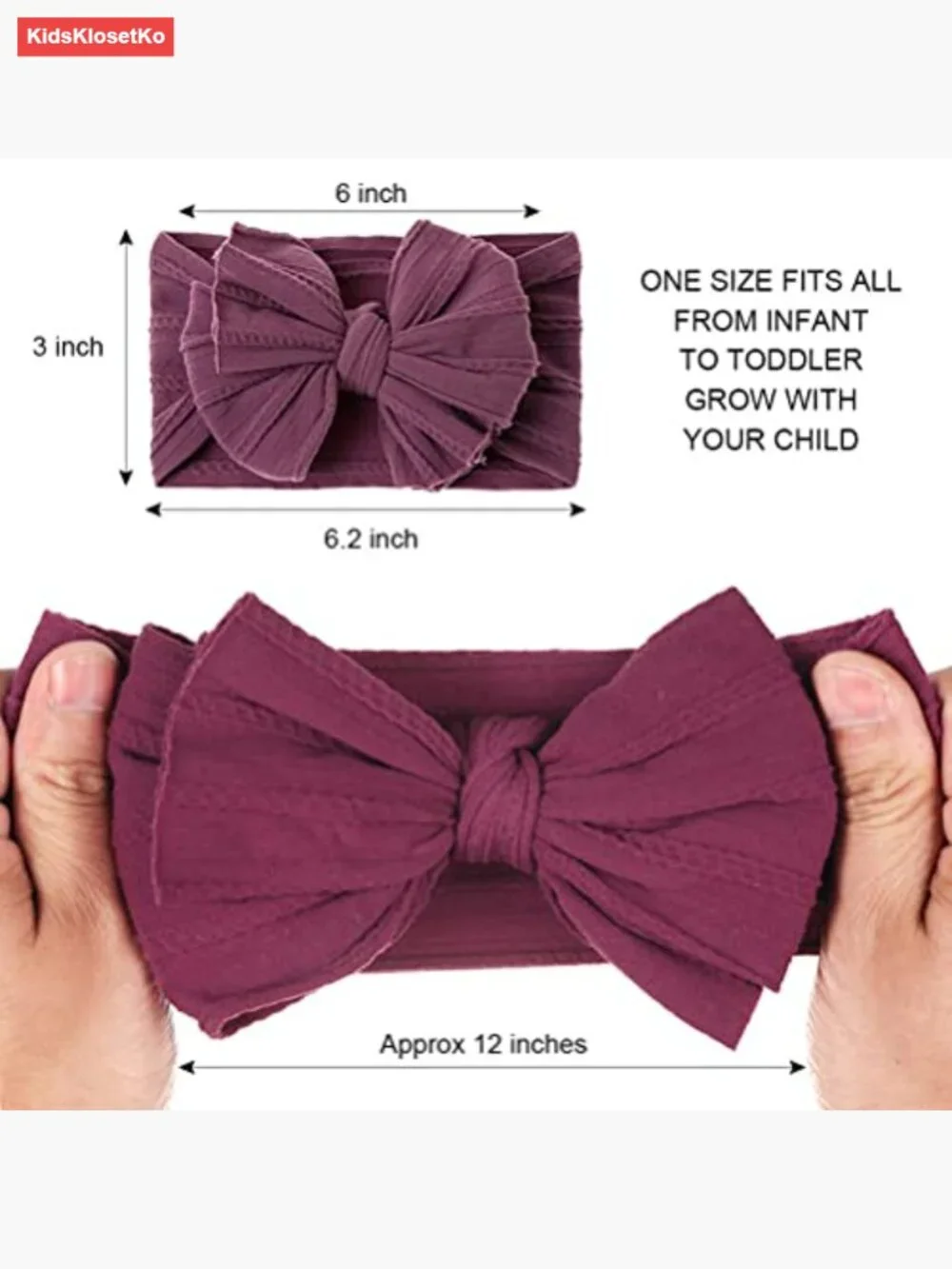 Baby Hair Bow Head Wraps Turban Knotted Knitted Headbands Soft Silk Stretchy